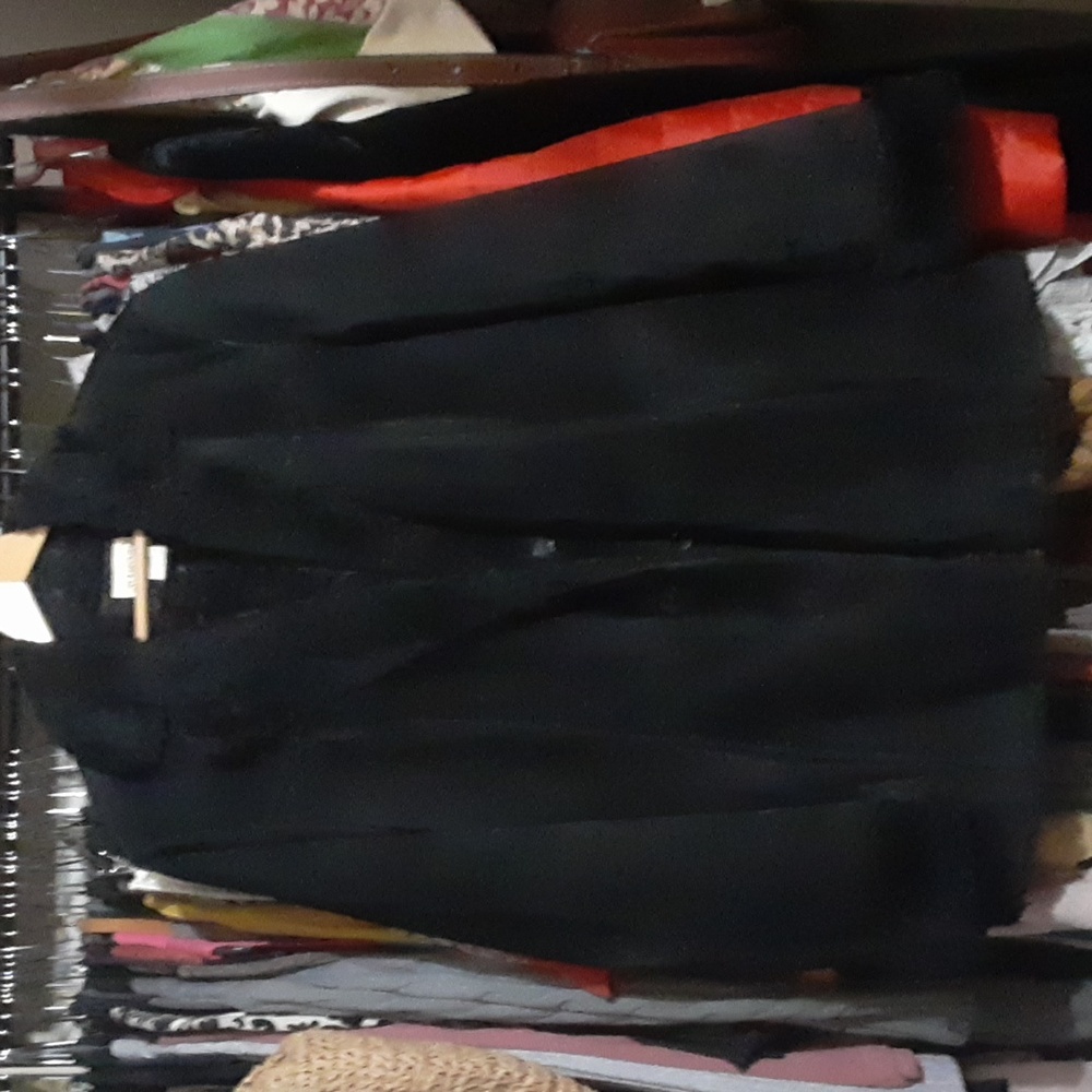 ST JOHNS BLK SUEDE LEATHER JACKET Fuzzy Collar & Cuffs 3 Button Down XLG